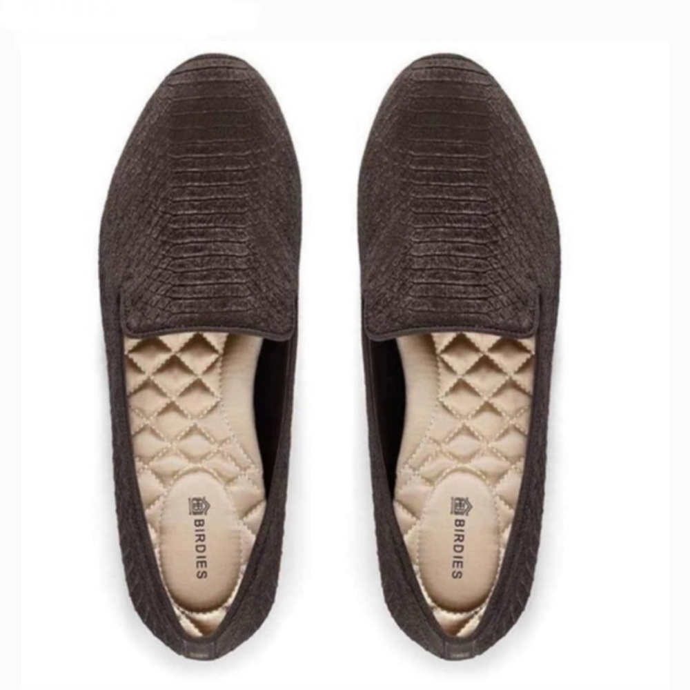 Birdies The Starling Python Embossed Velvet Loafer Sz 7